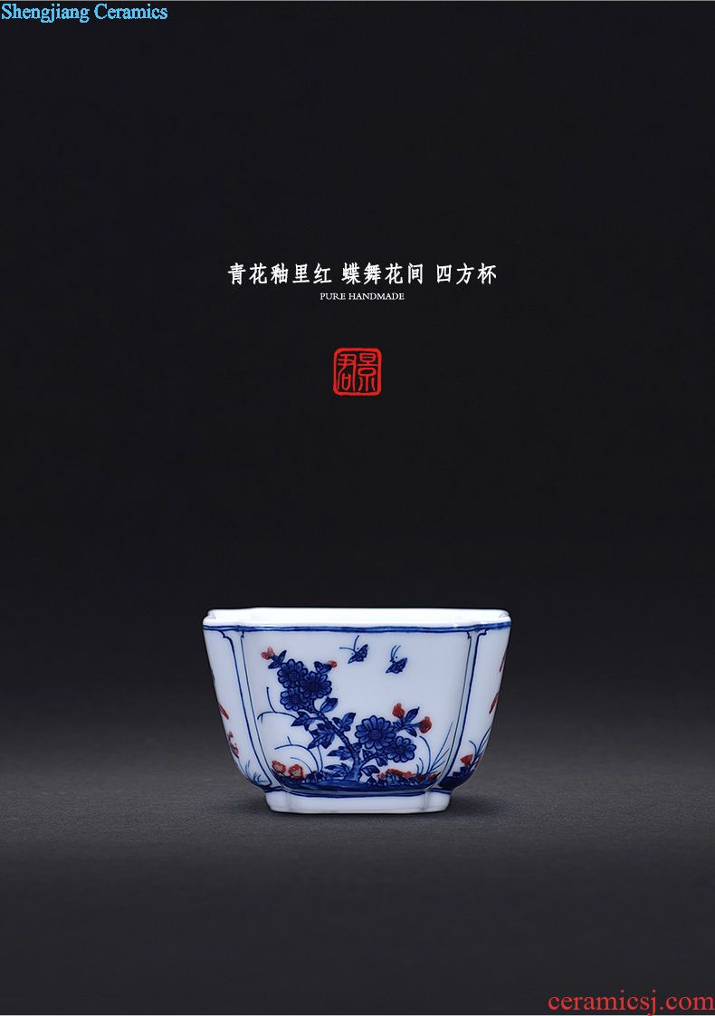 JingJun Jingdezhen ceramics Hand painted enamel All hand sample tea cup kung fu tea cups
