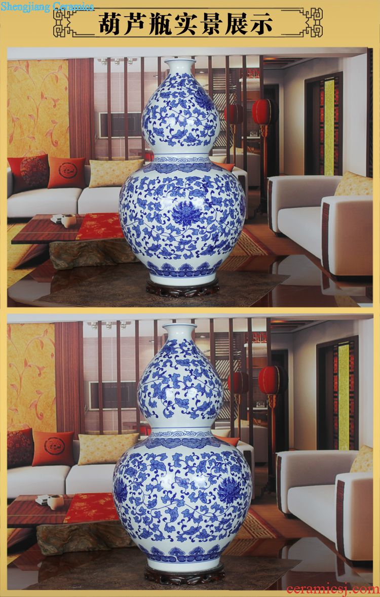 Jingdezhen ceramics powder enamel best deer figure vase of modern home decoration crafts are sitting room housewarming gift