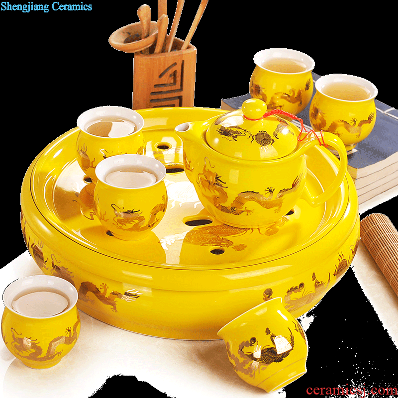 Was suit household contracted and contemporary jingdezhen ceramic kung fu tea pot high-capacity tea tray of a complete set of tea sets