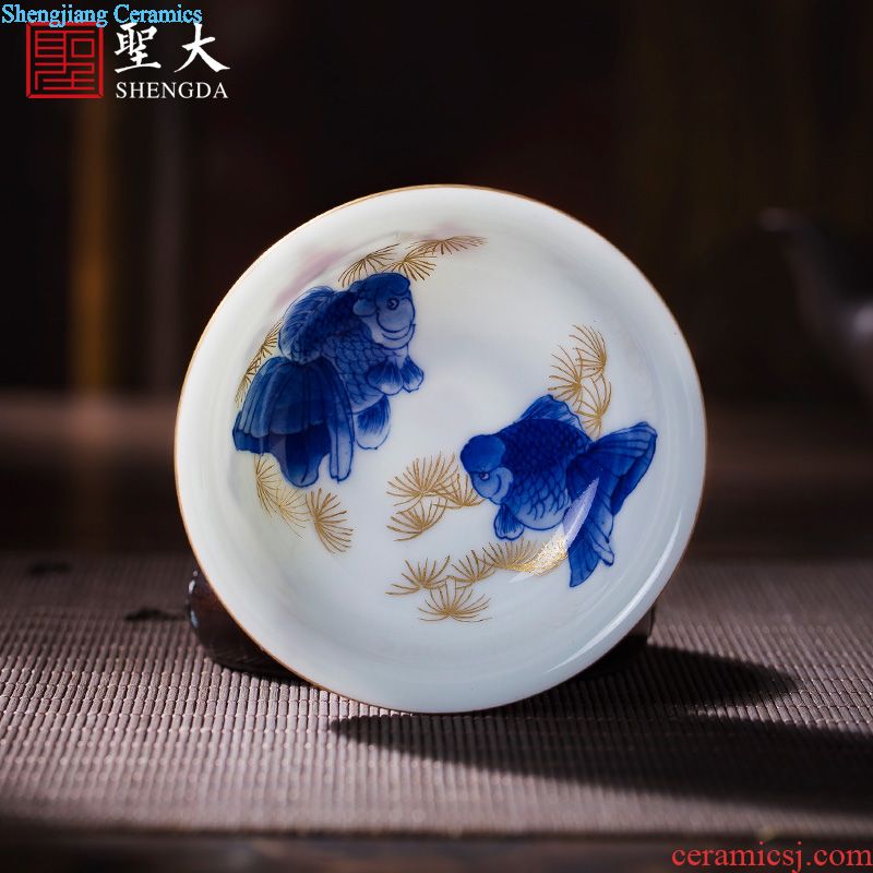 A clearance rule Ceramic kung fu tea masters cup black enamel paint live lines single cups of jingdezhen tea service