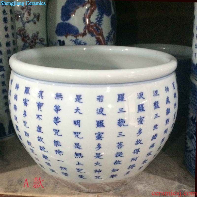 Jingdezhen porcelain put lotus flower blue-and-white porcelain vase the celestial sphere celestial 50 cm high decorative vase