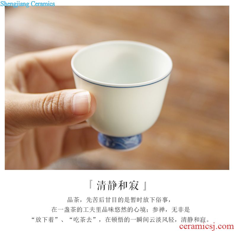 The three frequently your kiln jingdezhen ceramic sample tea cup open piece of kung fu tea cups S44003 masters cup single cup