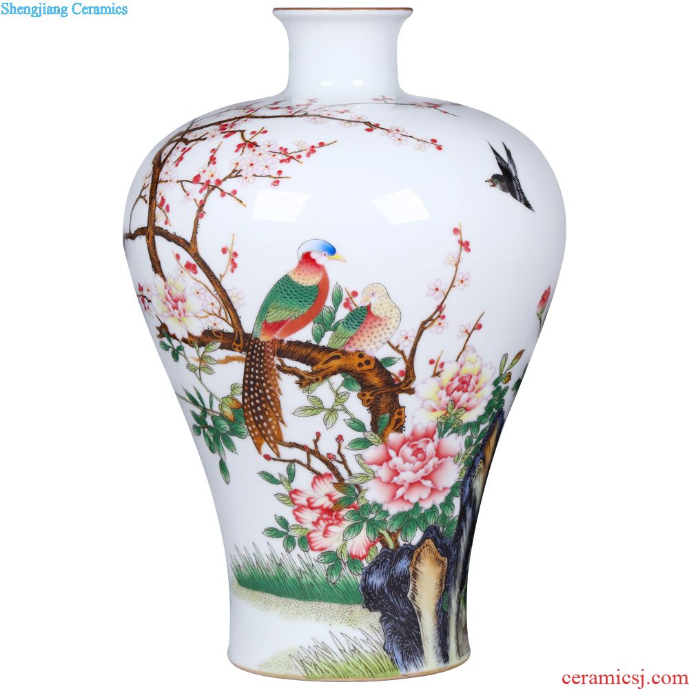 Jingdezhen ceramics furnishing articles antique hand-painted general pot of blue and white porcelain vase sitting room of Chinese style household crafts