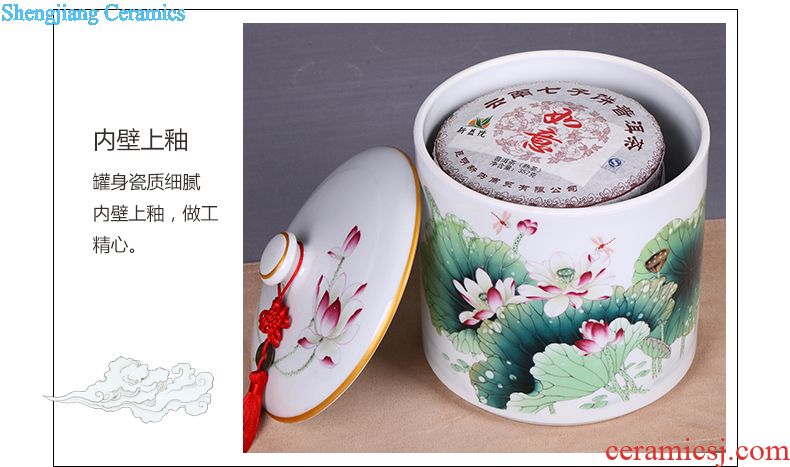 Jingdezhen ceramic blooming flowers storage tank is a large sitting room general storage POTS decorative porcelain furnishing articles