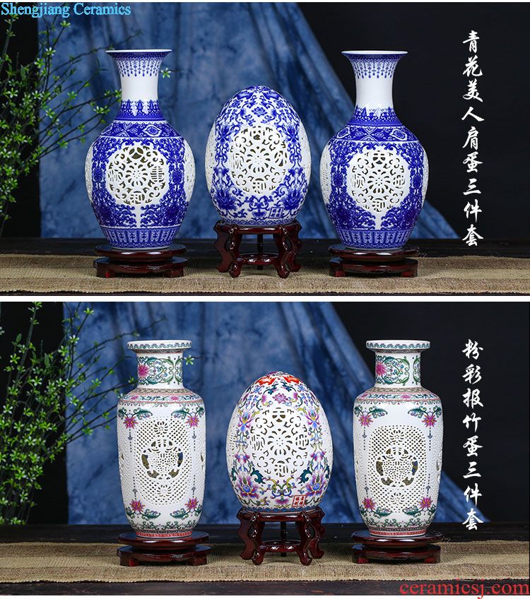 Jingdezhen ceramic barrel ricer box 5 jins of 10 jins home outfit ricer box sealing bin moistureproof insect-resistant rice flour