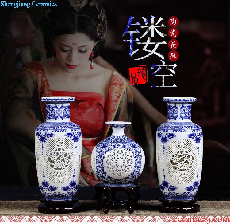 Jingdezhen large ceramic vase landing crafts decoration snow study furnishing articles classical fashion accessory