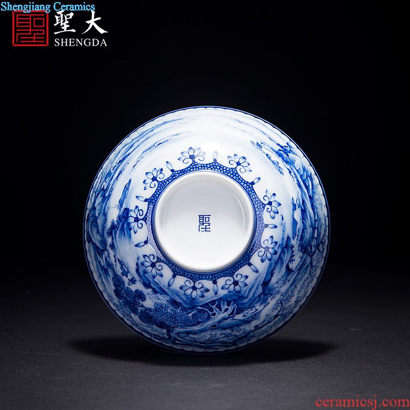 St next big teapot hand-painted ceramic curios kung fu glaze colorful pheasant teapot full manual of jingdezhen tea service