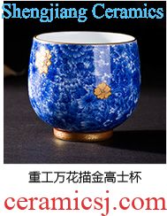 Jingdezhen ceramics hand-painted new color sample tea cup all pure hand kung fu tea tea set single cup personal cup with a gift