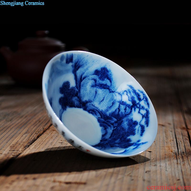 Jingdezhen Chinese tea set ceramic package Kung fu tea hand-painted powder enamel teapot tea cups