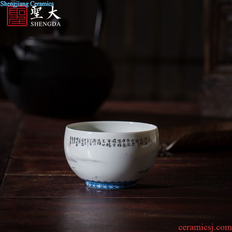 Santa jingdezhen ceramic cover set all hand engraved look fine gold holds kung fu tea accessories lid holds everyone lines