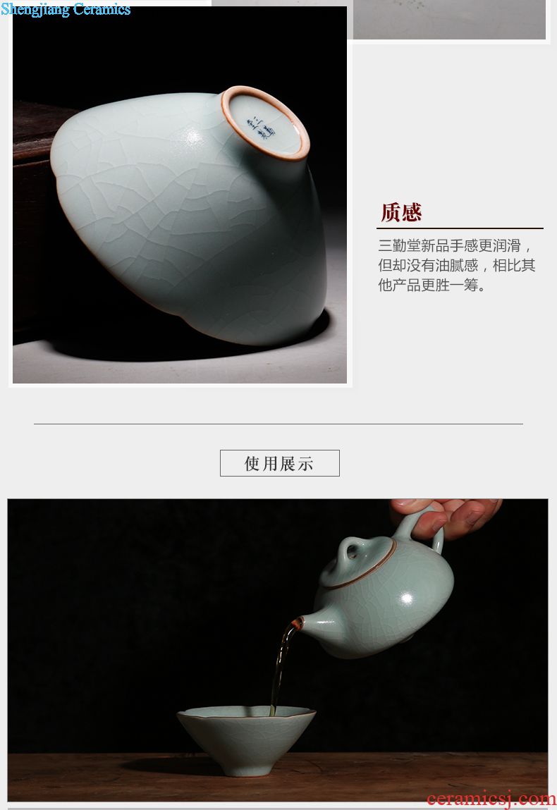 Three frequently hall fair mug Kung fu tea set points of tea ware jingdezhen ceramics BeiYing sapphire porcelain and glass S31003