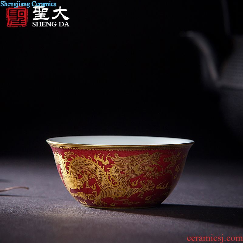 Clearance rule of jingdezhen all handmade ceramic sample tea cup hand-painted pastel cat interesting masters cup kung fu tea cup