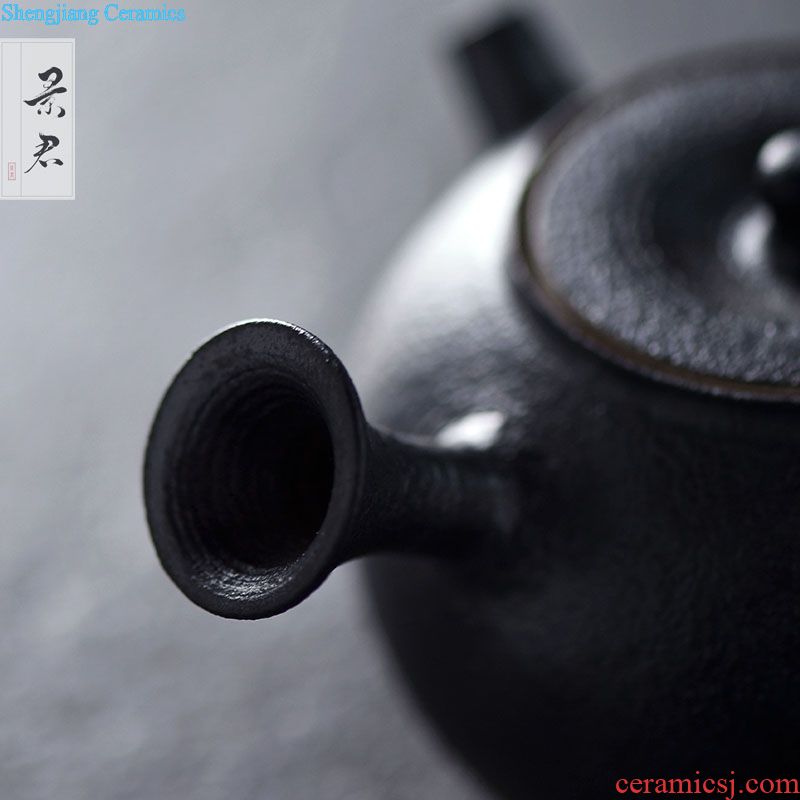 Jingdezhen hand-painted colored enamel kettle JingJun teapot household little teapot kung fu tea pot