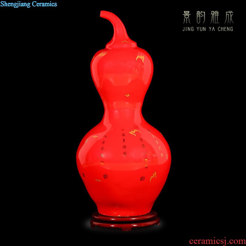 Jingdezhen ceramic new Chinese style flower arrangement craft porcelain vase place to live in the living room table decoration ceramic bottle