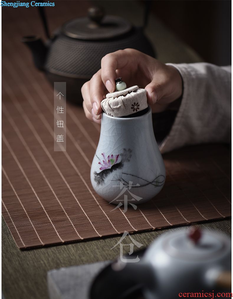 JingJun Jingdezhen porcelain Hand-painted high-grade household adornment blue and white porcelain vase