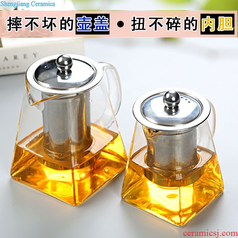 Is Yang celadon prevent hot tea set automatically and exquisite blue and white hollow out of a complete set of ceramic kung fu tea lazy person