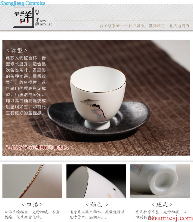 Three frequently ceramic tea set Jingdezhen domestic tea S42098 suits the teapot teacup of a complete set of 6