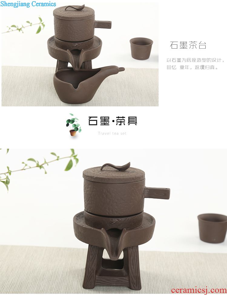 Is Yang coarse ceramic tea set ceramic fair kung fu tea tureen tea ware cup cup side put the pot of the teapot