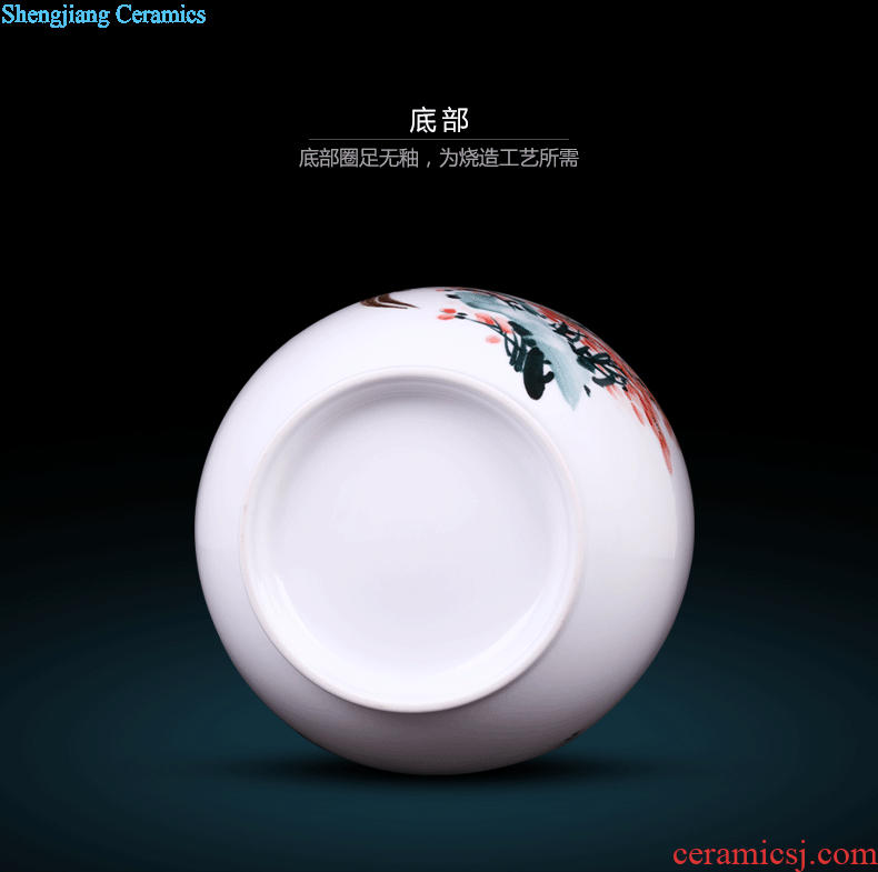 Modern fashion and contracted landing of jingdezhen ceramics powder enamel vase jiangnan water sitting room handicraft furnishing articles