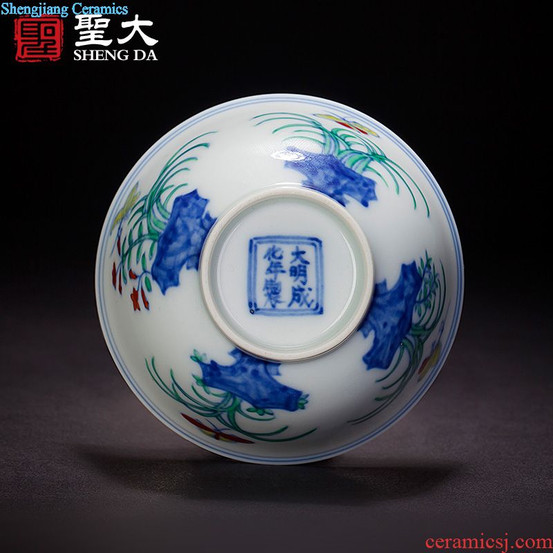 Holy big ceramic kung fu masters cup hand-painted porcelain cups guiguzi down best sample tea cup, jingdezhen tea sets