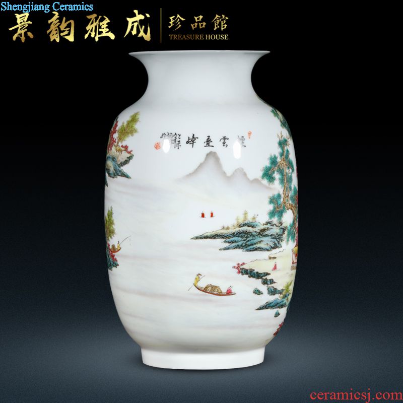 Jingdezhen ceramics office furnishing articles contemporary and contracted craft vase household act the role ofing is tasted handicraft sitting room