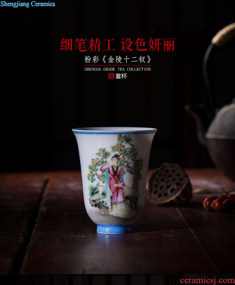 Santa boutique hand-painted color ink kung fu panda sample tea cup jingdezhen ceramics cup tea masters cup to foreigners