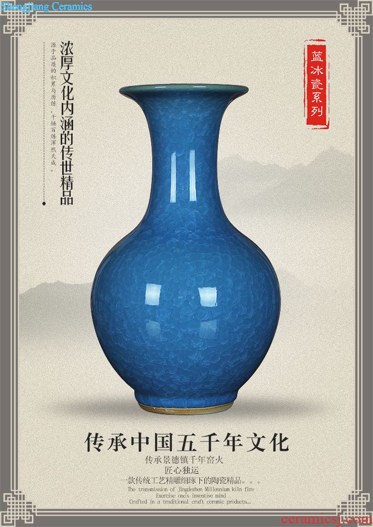 Jingdezhen ceramic famille rose porcelain vase merrily merrily contemporary household brush pot furnishing articles study office arts and crafts