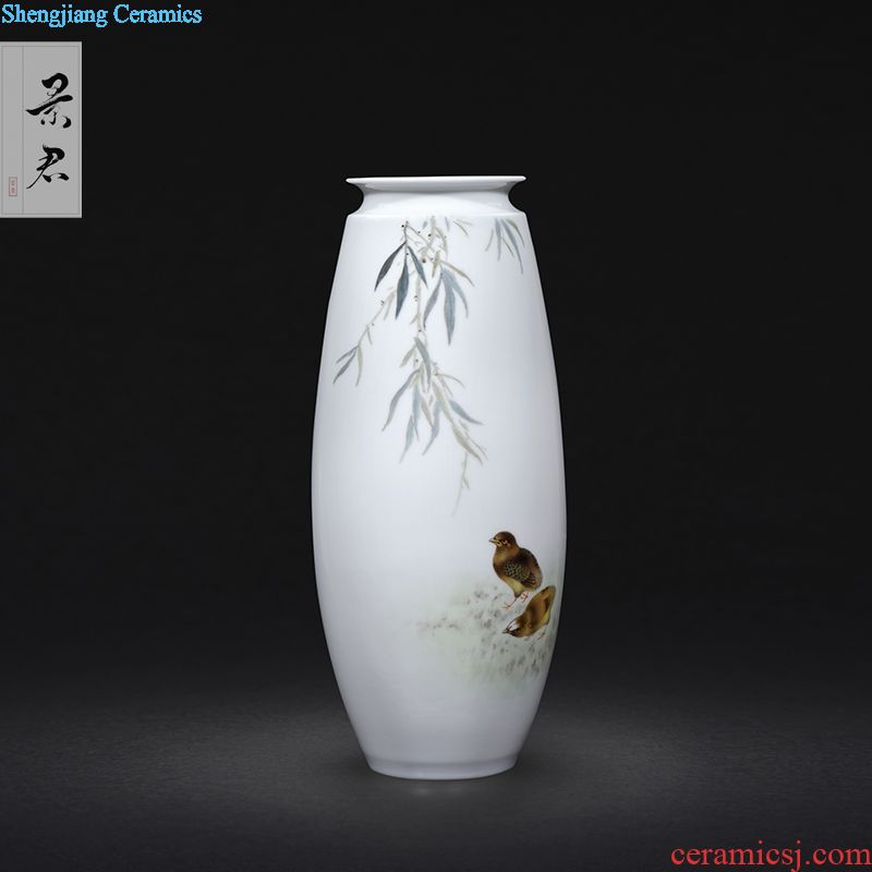 Jingdezhen ceramics hand-painted scenery blue and white porcelain vase retro home sitting room porch art furnishing articles