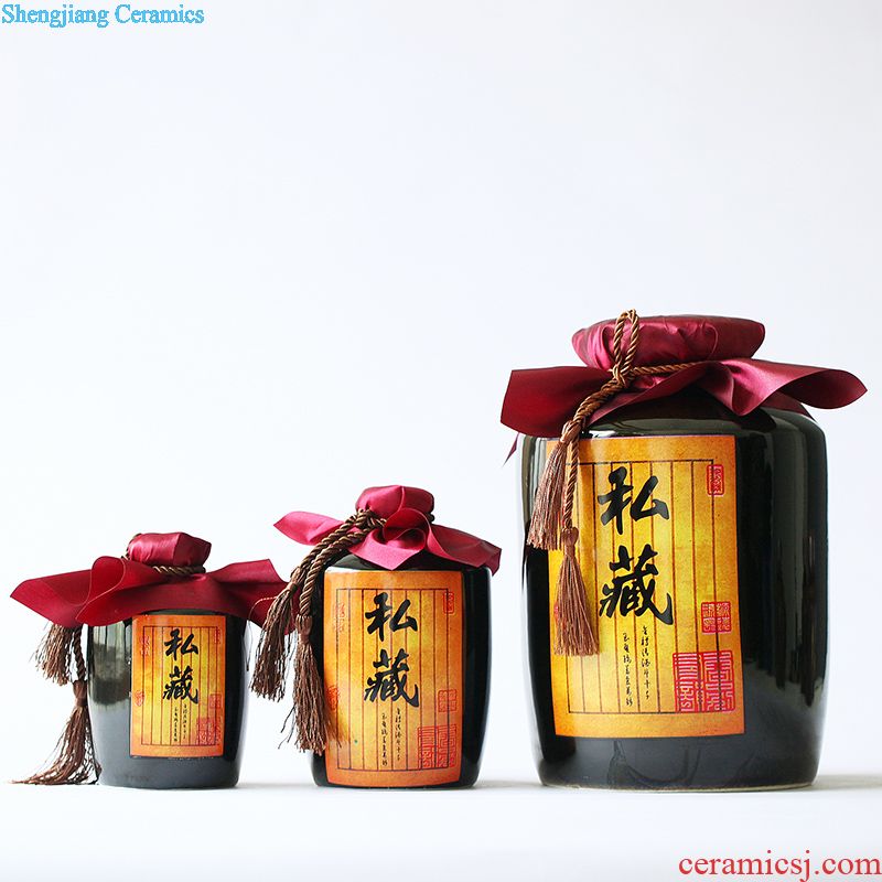 Jingdezhen ceramic jar 10 jins of 50 pounds with leading archaize bubble jars home wine POTS it sealed