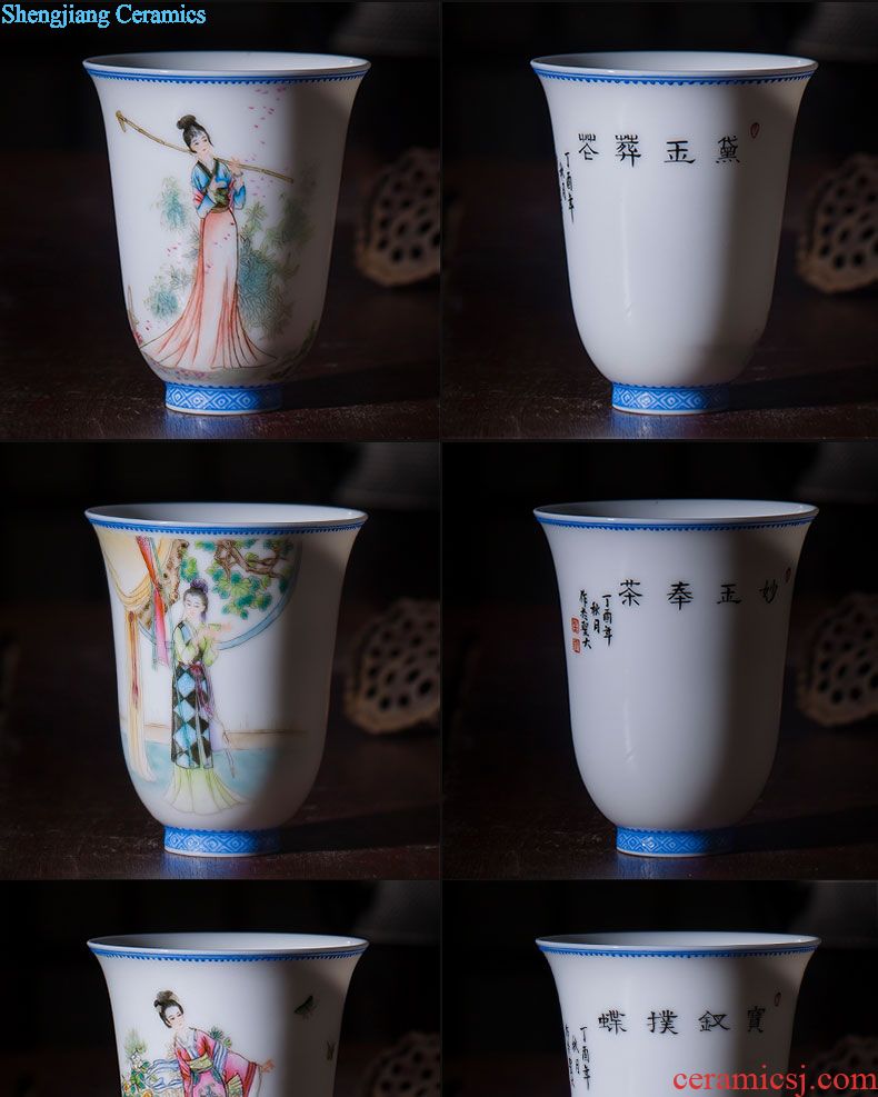 Santa boutique hand-painted color ink kung fu panda sample tea cup jingdezhen ceramics cup tea masters cup to foreigners