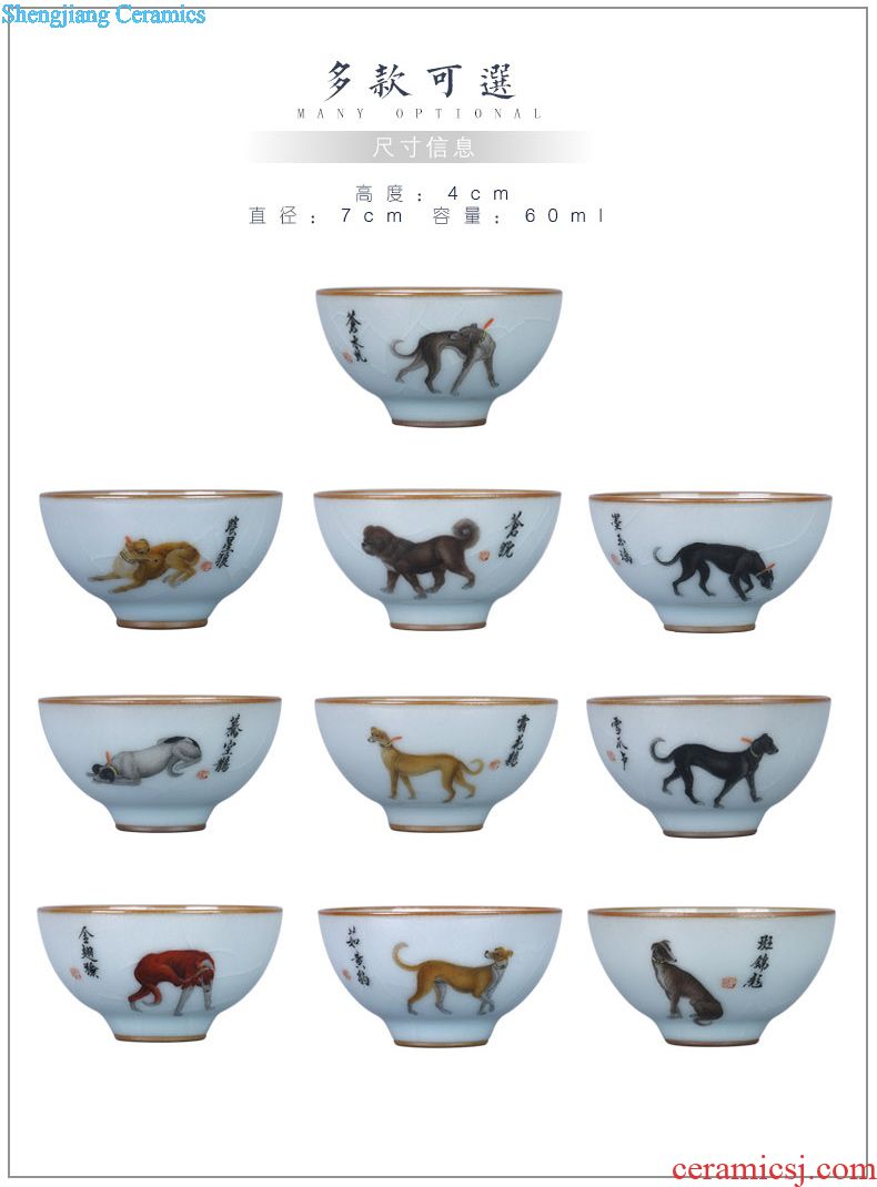 Jingdezhen porcelain enamel colour of flowers and birds all hand sample tea cup kung fu tea cup ceramic cup personal Lord