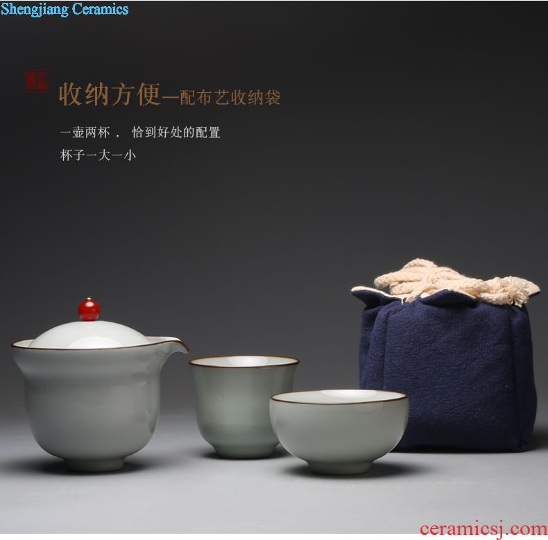 Three frequently hall ceramic mug cups with cover filter personal mug Jingdezhen office separation tea cups