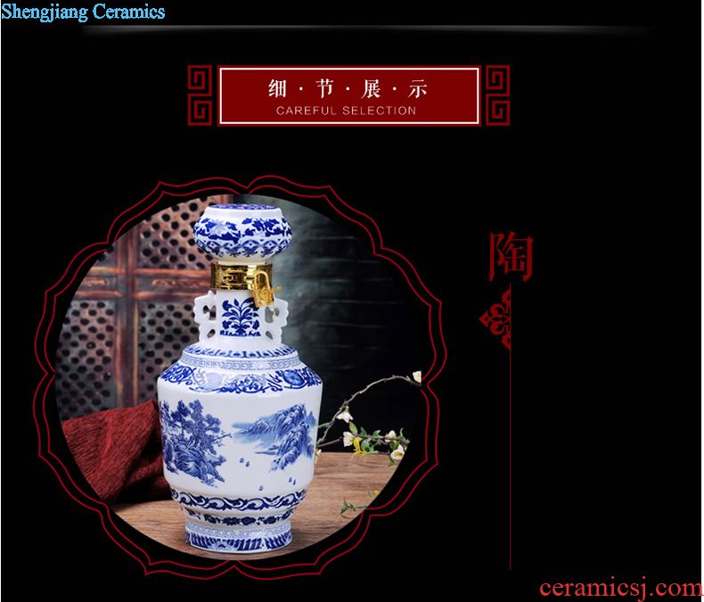 Jingdezhen ceramic wine wine package hip archaize points of Chinese style household liquor small a small handleless wine cup wine