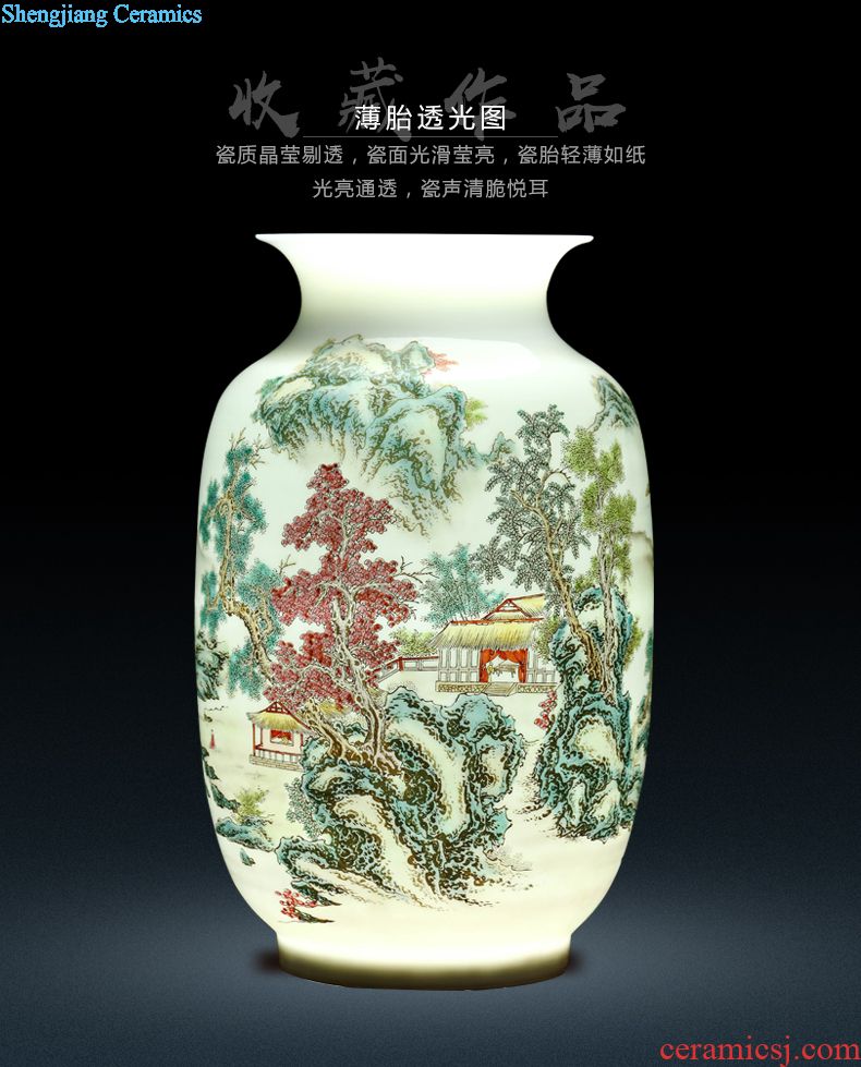 Jingdezhen ceramics office furnishing articles contemporary and contracted craft vase household act the role ofing is tasted handicraft sitting room