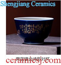 Sample tea cup kung fu tea set ceramic bowl jingdezhen blue and white tea cup cup of pure hand-painted master cup by hand