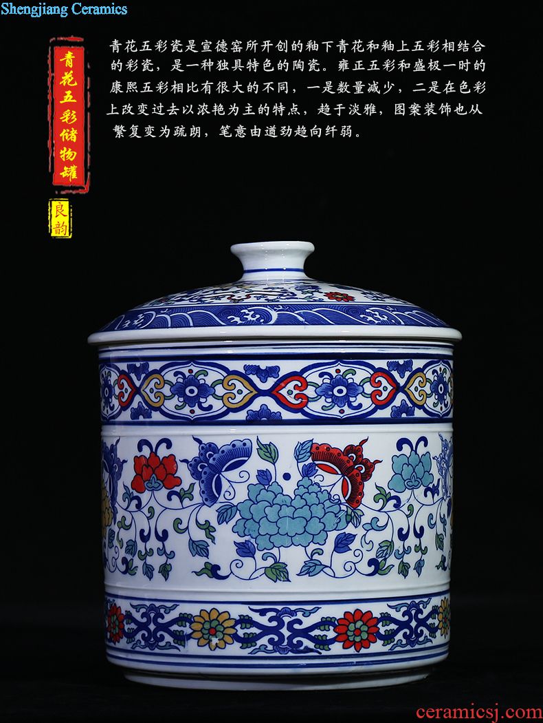 Jingdezhen ceramics gold glaze xi powder enamel vase vase wedding furnishing articles of handicraft of contemporary sitting room
