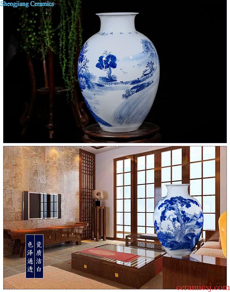 Jingdezhen ceramics with cover decoration storage tank meters large creative new Chinese style jar jar airtight jar of porcelain