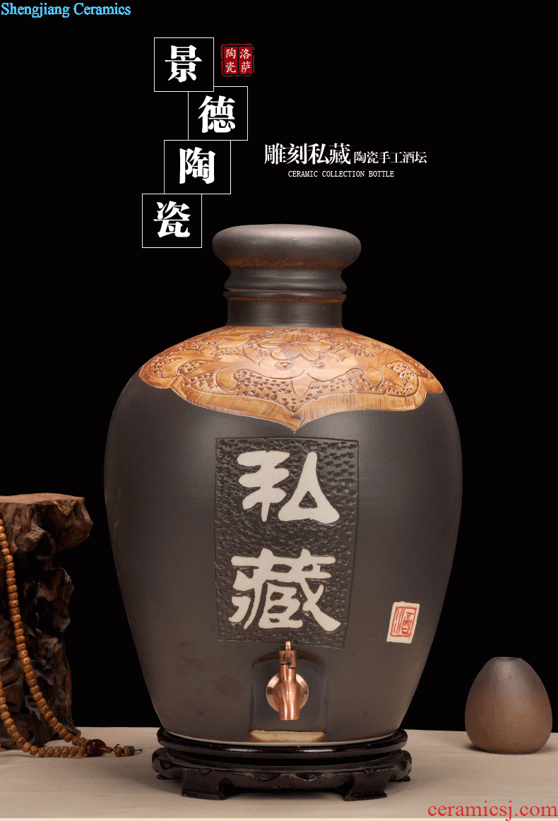 Jingdezhen ceramic jars 10 jins 20 jins 30 jins 50 kg foam bottle wine bottle it storing wine cask wine jars