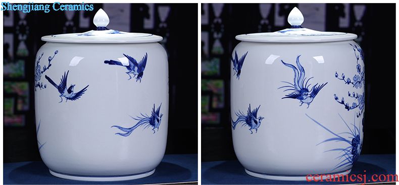 Jingdezhen ceramics tea cake caddy large seal decorative pot sitting room household act the role ofing is tasted snack jars