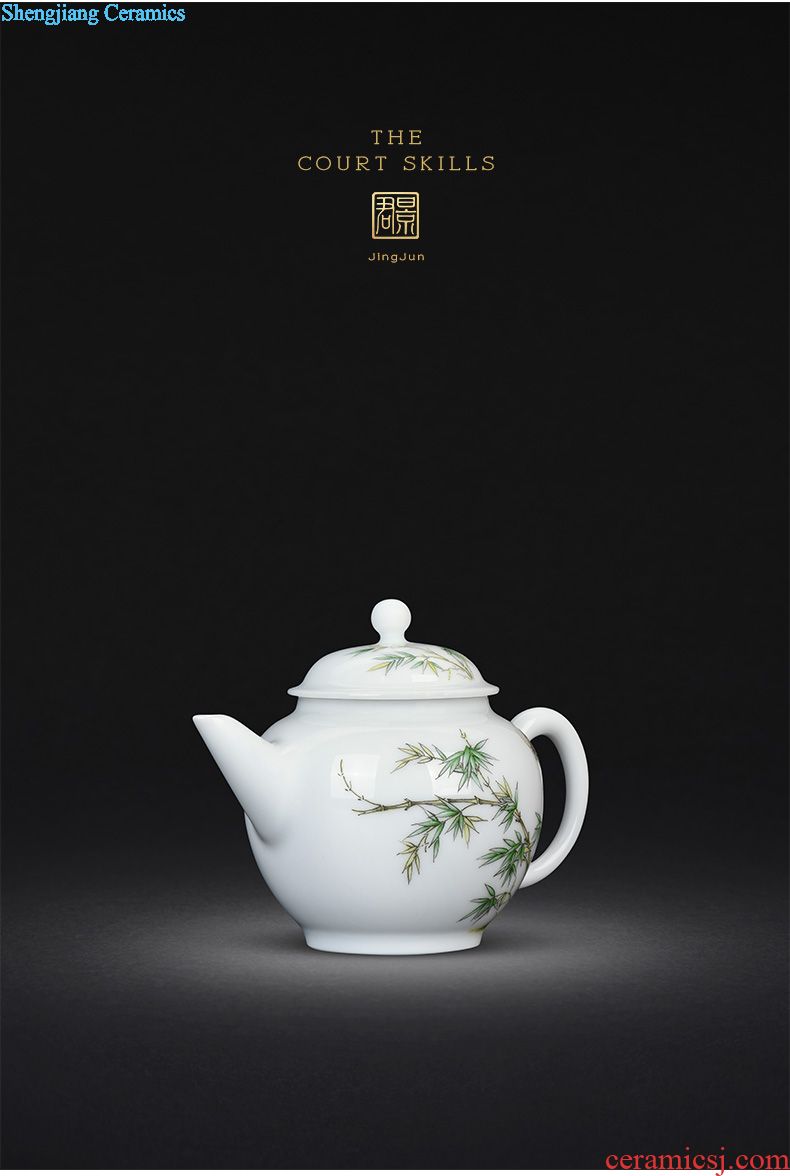 JingJun hand-painted porcelain jingdezhen ceramic master kung fu tea cup tie up branch grain porcelain sample tea cup small hand 1