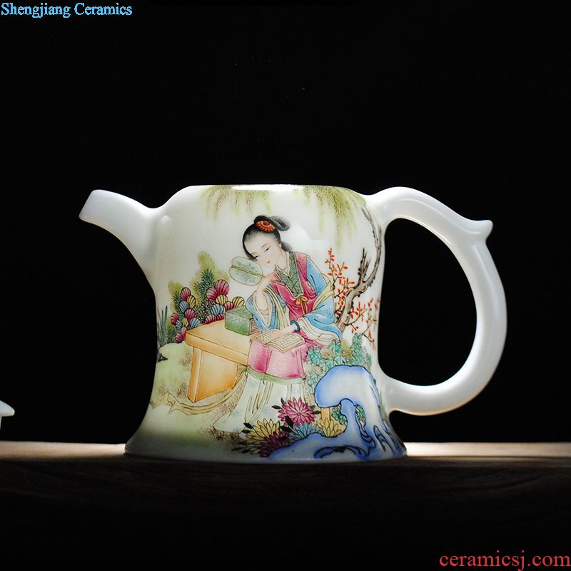Owl kiln Jingdezhen hand-painted tea antique porcelain cups Ceramic individual cup sample tea cup Year after year have fish