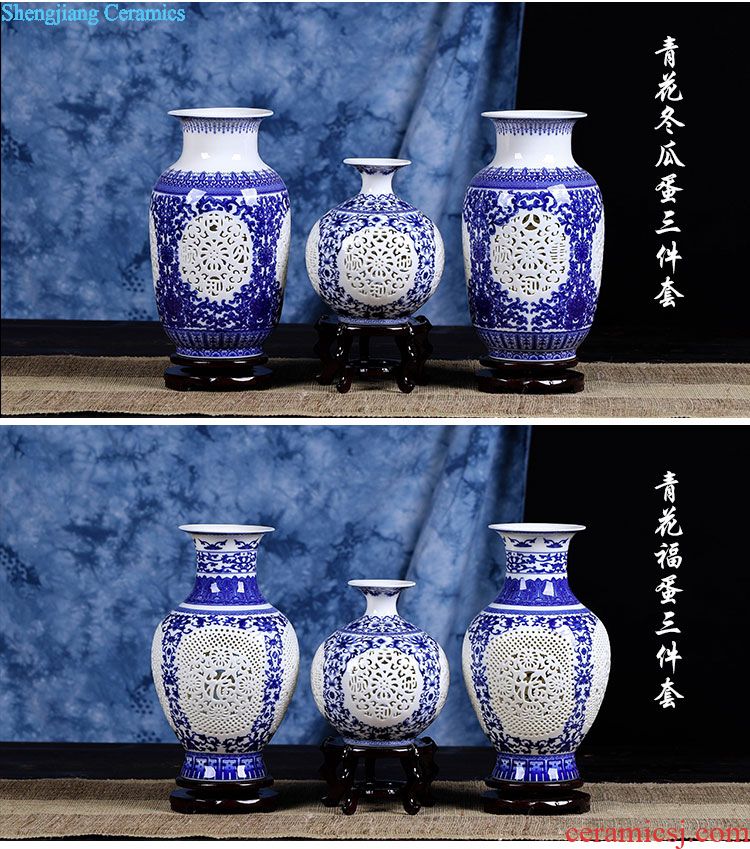 Jingdezhen large ceramic vase landing crafts decoration snow study furnishing articles classical fashion accessory