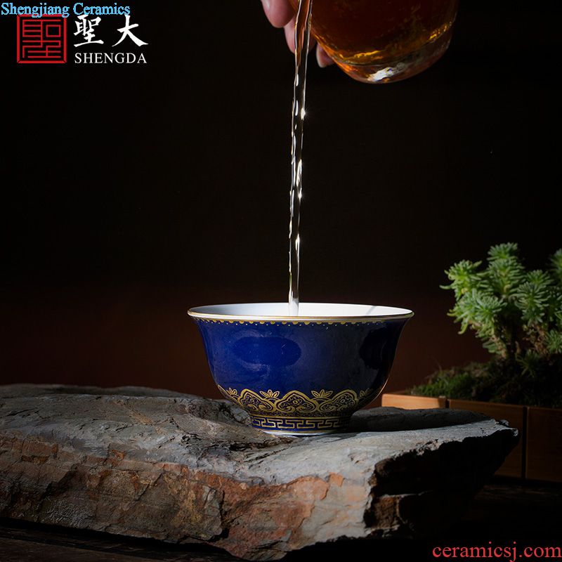 Santa teacups hand-painted ceramic kung fu master reed beach sintex sample tea cup of blue and white porcelain cup manual of jingdezhen tea service