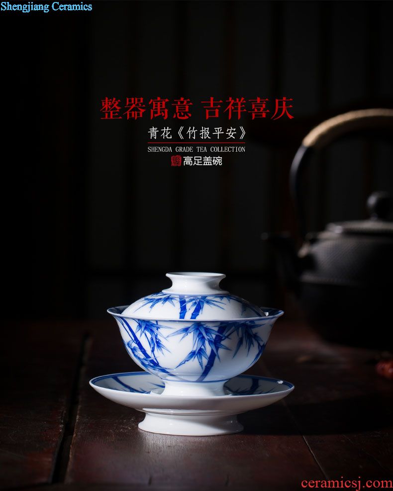 St the ceramic kung fu tea master cup hand-painted pastel longteng shengshi lie fa cup sample tea cup of jingdezhen tea service