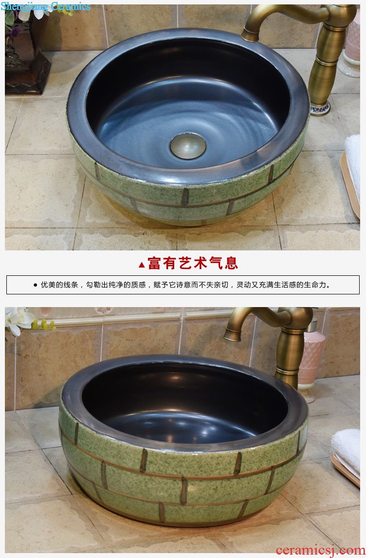Jingdezhen ceramic JingYuXuan lavatory undercounter basin sink art basin to gray