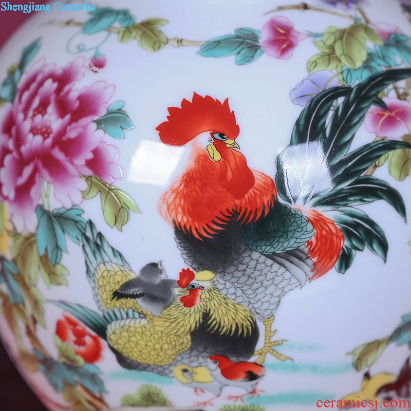 Jingdezhen ceramics vase new Chinese flower arranging retro rural creative contracted sitting room desktop furnishing articles process