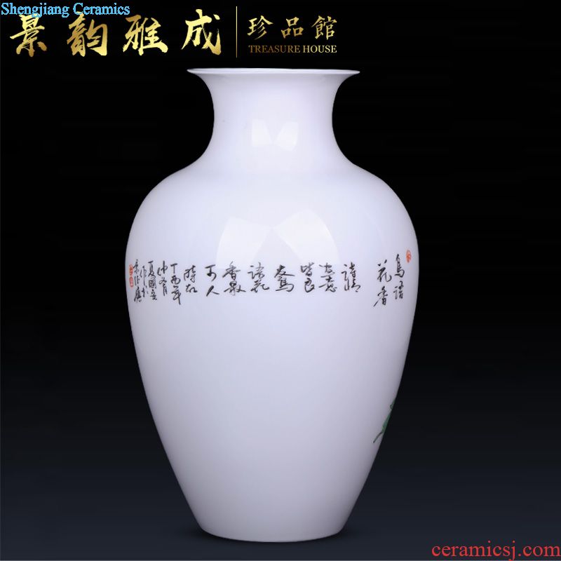 Jingdezhen ceramic hand-painted plum flower decoration vase furnishing articles of Chinese style living room TV cabinet process furnishings porcelain