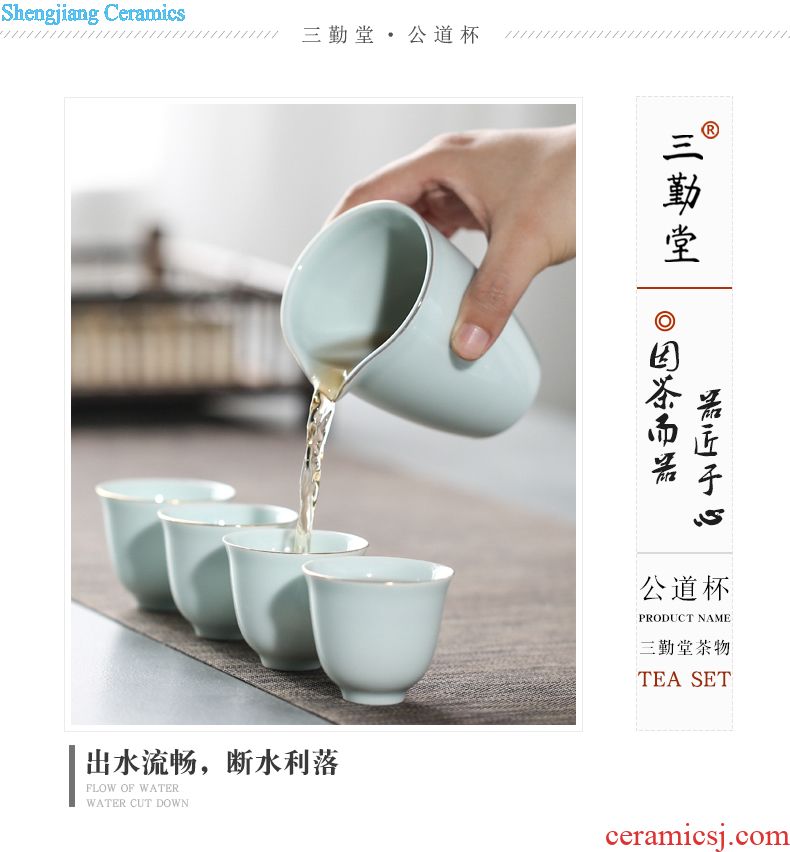 Three frequently hall jingdezhen ceramic teapot tea pot teapot beauty shoulder large household S21001 celadon single pot