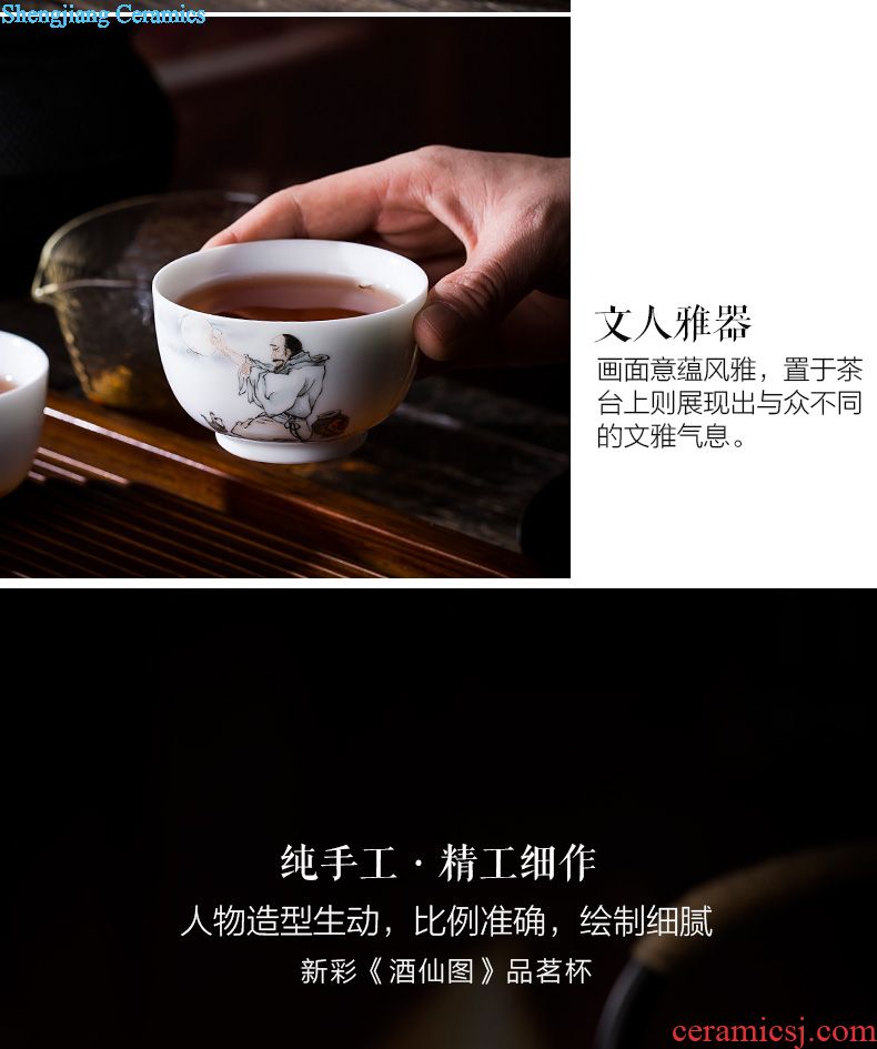 The big cup sample tea cup hand-painted ceramic kung fu cup of jingdezhen blue and white color fragrance fights guest tea masters cup