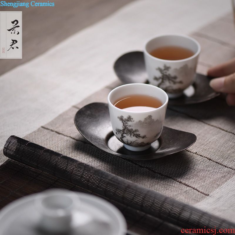 Rouge beauty JingJun jingdezhen ceramics glaze all hand sample tea cup kung fu tea tea masters cup